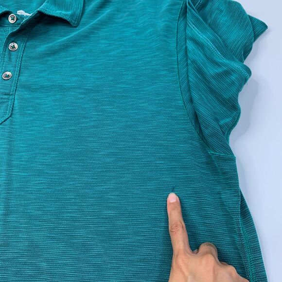 Tommy Bahama Polo Shirt Mens XL Extra Large Jade Green Space Dye Short Sleeve - Picture 7 of 11
